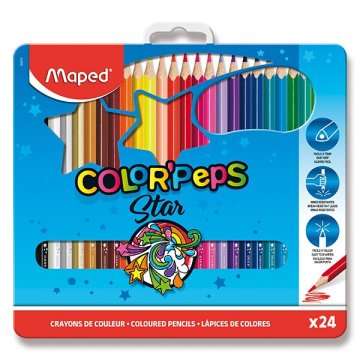 Barvice Color'Peps kovinska škatla - 24 barv