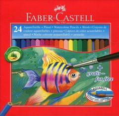 Faber-Castell Akvarelne barvice 24 kosov + čopič