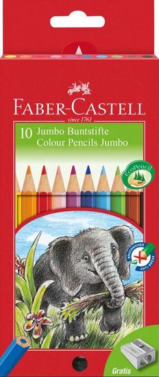 Faber-Castell Jumbo barvice 10 kosov + svinčnik