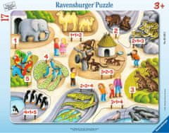 Ravensburger Sestavljanka Prvo štetje do 5 v živalskem vrtu 17 kosov