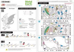 Metal Earth 3D sestavljanka Blue Dragon (ICONX)