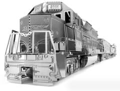 Metal Earth 3D sestavljanka Tovorna lokomotiva s 4 vagoni (deluxe set)