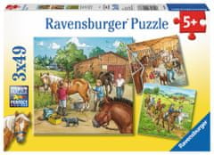 Ravensburger Dan na konju Puzzle 3x49 kosov