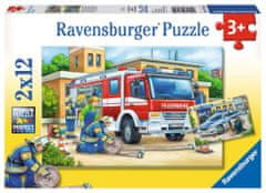 Ravensburger Puzzle Policija in gasilci 2x12 kosov