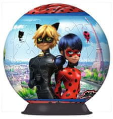 Ravensburger 3D Puzzleball Magic Ladybug in Black Cat 72 kosov