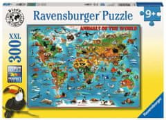 Ravensburger Ilustrirana sestavljanka Zemljevid sveta/300 kosov