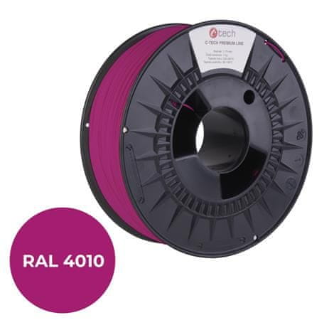 C-Tech tiskarska vrvica PREMIUM LINE ( filament ), PETG, telekomunikacijska vijolična, RAL4010, 1,75 mm, 1 kg