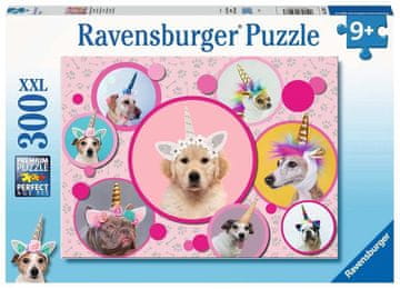 Ravensburger Sestavljanka Srčkan pes enorožec XXL 300 kosov