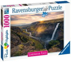 Ravensburger Puzzle Skandinavija - slap Haifoss, Islandija 1000 kosov
