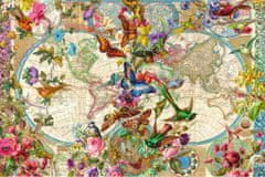 Ravensburger Puzzle Zemljevid sveta s floro in favno 3000 kosov