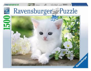 Ravensburger Sestavljanka Bela mačka 1500 kosov