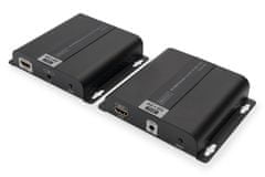 Digitus 4K HDMI Extender Kit over IP/CAT 5, 6 (120 m), kompletno napajanje PoE, UHD 4K/30 Hz