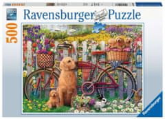 Ravensburger Sestavljanka Simpatični psi na vrtu 500 kosov