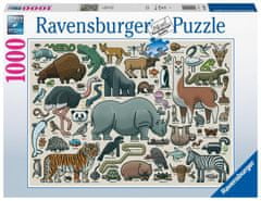 Ravensburger Puzzle - Atlas divjih živali 1000 kosov