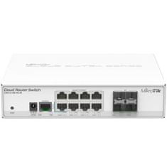 Mikrotik RouterBOARD CRS112-8G-4S-IN s QCA8511, 128MB, 8xGLAN, 4xSFP, OS L5, namizno ohišje, PSU