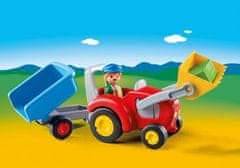 PLAYMOBIL 1.2.3 6964 Traktor s prikolico