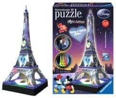Ravensburger Svetleča 3D sestavljanka Night Edition Eifflov stolp Disney 216 kosov