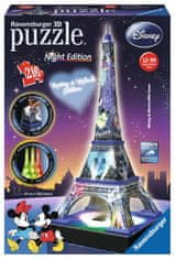 Ravensburger Svetleča 3D sestavljanka Night Edition Eifflov stolp Disney 216 kosov