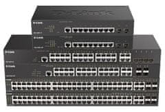 D-Link DGS-2000-28 24-portno gigabitno upravljano stikalo in 4 kombinirana vrata 1000BaseT/SFP- 24 x 10/100/1000BASE-T- 4 x 100/