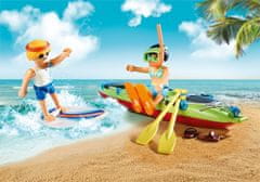 Playmobil PLAYMOBIL Družinska zabava 70436 Avto na plaži s prikolico za čoln