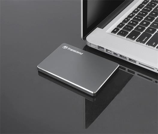 Transcend 1TB StoreJet 25C3N, 2,5", USB 3.0 (3.1 Gen 1) Eleganten zunanji trdi disk, izjemno tanek, jekleno siv