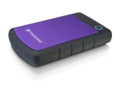 Transcend 4TB StoreJet 25H3P, 2,5", USB 3.0 (3.1 Gen 1), zunanji disk proti udarcem, tanek profil, črno/vijolične barve