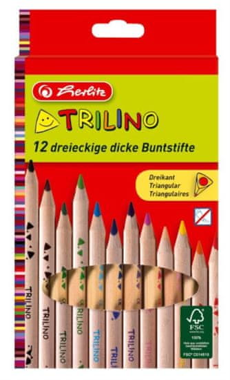 Herlitz Trilino barvice 12 barv (trikotnik)