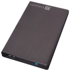 Connect IT zunanji zaboj LITE za trdi disk 2,5" SATA, USB 3.0 črn