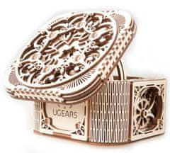 UGEARS 3D lesena mehanska sestavljanka škatla za nakit