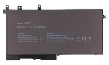 2-Power Baterija za prenosni računalnik Dell Latitude E5480 ( 93FTF D4CMT alternativa ) 3-celična baterija za prenosni računalnik 11,4 V 4450 mAh
