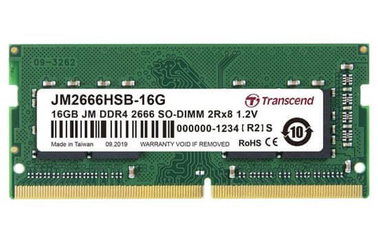 Transcend Pomnilnik 16GB (JetRam) SODIMM DDR4 2666 2Rx8 CL19