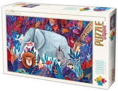 D-Toys Puzzle Slon s prijatelji 1000 kosov
