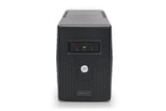 Digitus Professional Line-interactive UPS, 600VA / 360W 12V / 7Ah x1, 2x CEE 7/7, AVR, RJ-11, zaslon LED