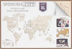 Wooden city Lesena mestna sestavljanka 3D zemljevid sveta, lesena