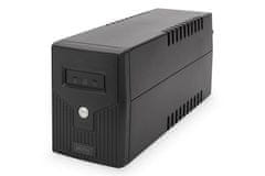 Digitus Professional Line-interactive UPS, 600VA / 360W 12V / 7Ah x1, 2x CEE 7/7, AVR, RJ-11, zaslon LED