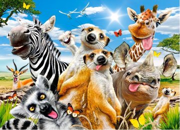 Castorland Afriška samopostrežna sestavljanka 200 kosov