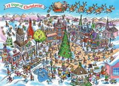Cobble Hill DoodleTown Puzzle: Dvanajst dni božiča 1000 kosov
