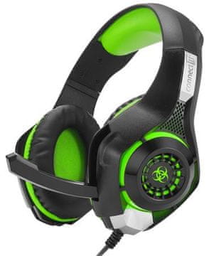 Connect IT BIOHAZARD gaming slušalke z mikrofonom, ZELENE barve