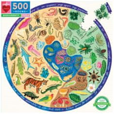eeBoo Okrogla sestavljanka Raznolikost narave 500 kosov