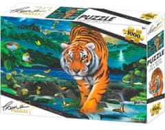 Prime 3D sestavljanka Tiger na lovu 1000 kosov