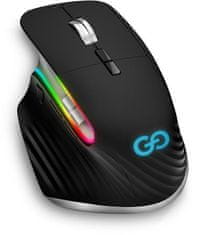Connect IT GG brezžična igralna miška, 4000DPI, RGB osvetlitev, tihi gumbi, Črna