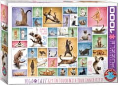 EuroGraphics Cat Yoga Puzzle 1000 kosov