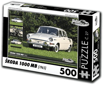 RETRO-AUTA Puzzle št. 27 Skoda 1000 MB (1965) 500 kosov