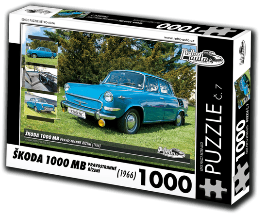 RETRO-AUTA Sestavljanka št. 7 Skoda 1000MB z desnim pogonom (1966) 1000 kosov