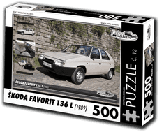 RETRO-AUTA Puzzle št. 13 Škoda Favorit 136 L (1989) 500 kosov