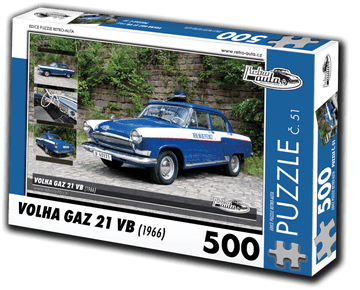 RETRO-AUTA Sestavljanka št. 51 Volha Gaz 21 Velika Britanija (1966) 500 kosov