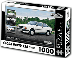 RETRO-AUTA Puzzle št. 75 Škoda RAPID 136 (1988) 1000 kosov
