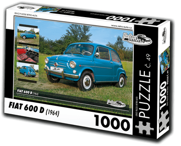 RETRO-AUTA Puzzle št. 49 Fiat 600 D (1964) 1000 kosov