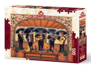 Art puzzle Sestavljanka Mačka flamenko skupina 500 kosov
