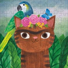 Mudpuppy Puzzle v pločevinki Artsy Cats: Frida Catlo 100 kosov